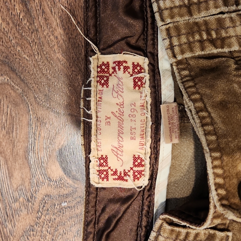 Vintage Abercrombie Women's Velvet Pants Size 4 Brown - Picture 4 of 5